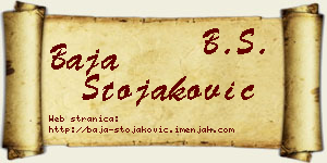 Baja Stojaković vizit kartica
